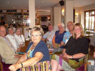 Lions and friends at Handover meal